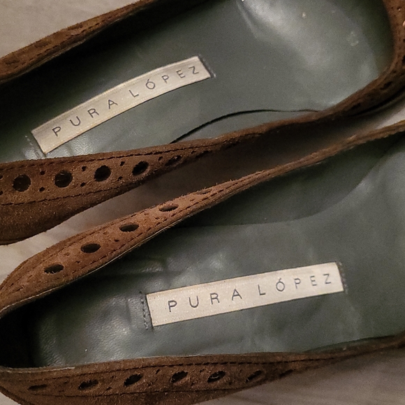 Pura Lopez suede pumps size 38 - Picture 2 of 9